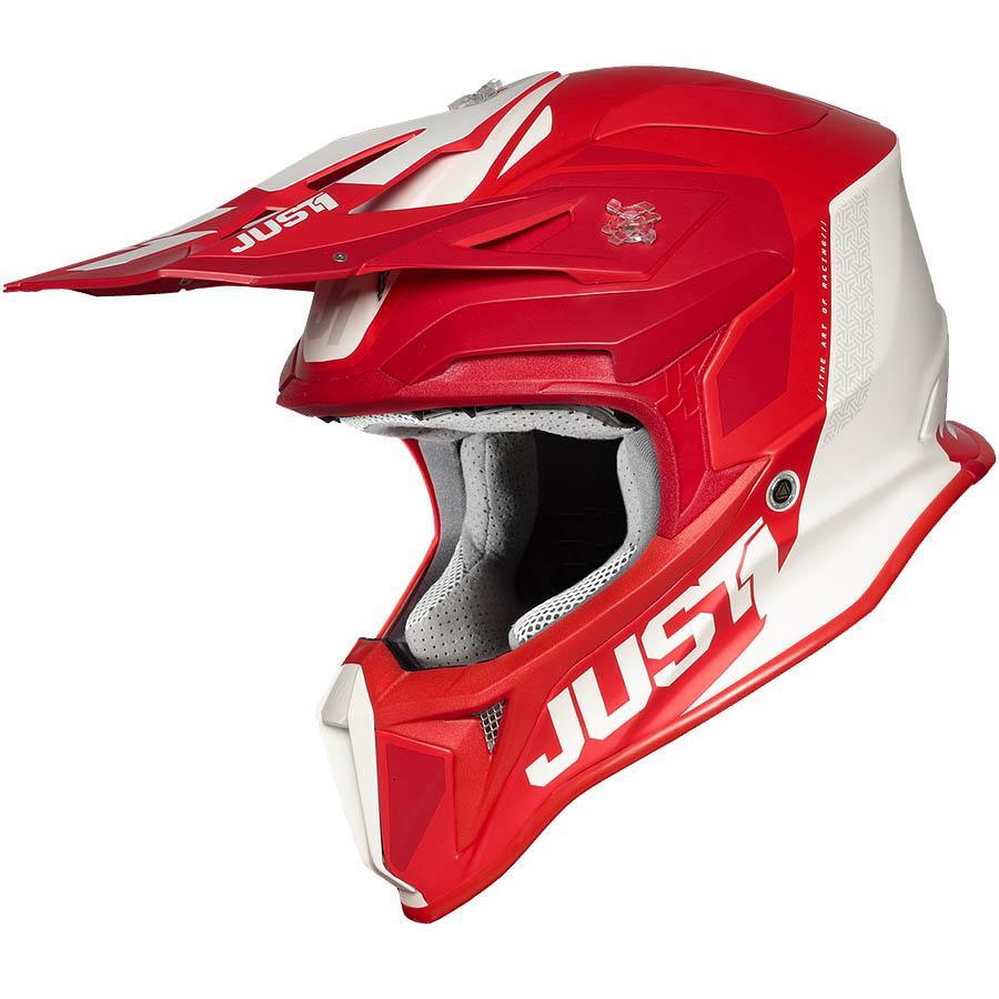 Шлем (кроссовый) JUST1 J18 PULSAR red/white matt (2020)